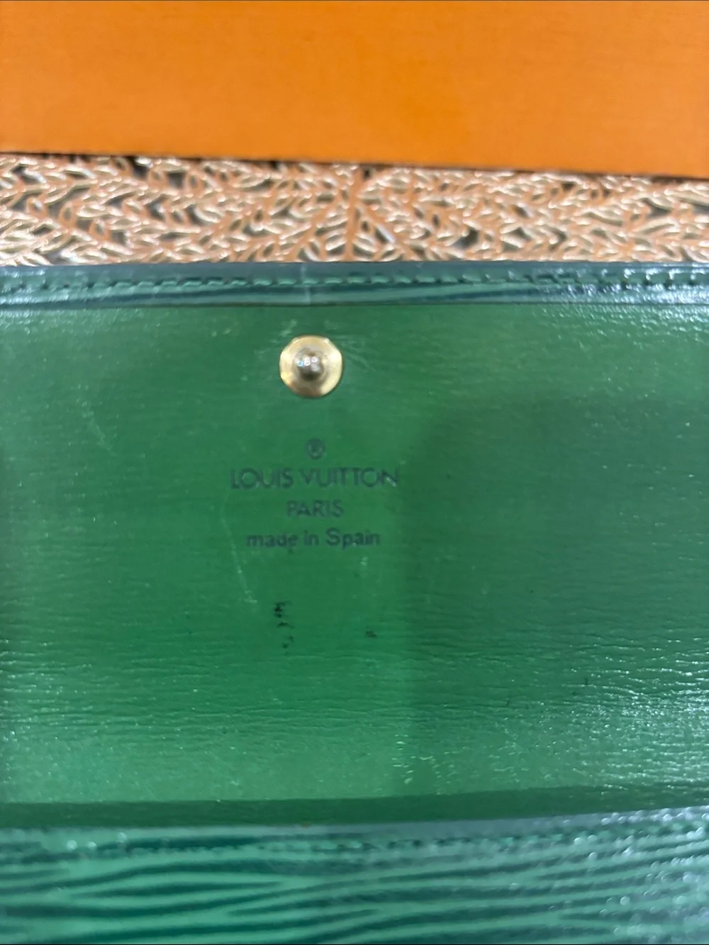 Louis Vuitton Dark Green Epi Leather Long Wallet-Sarah style